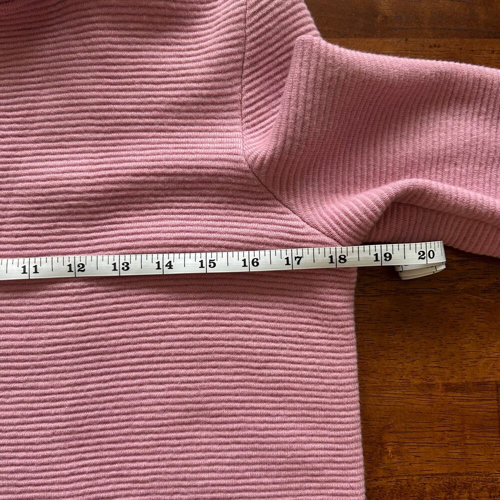 Talbots Women’s Small Petite Ribbed Open-Front Cardigan, Soft Pink Elegant Layer - Picture 4 of 6